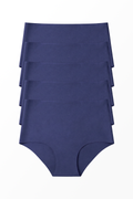 5'li Lazer Kesim Dikişsiz Kadın Külot - Lacivert
