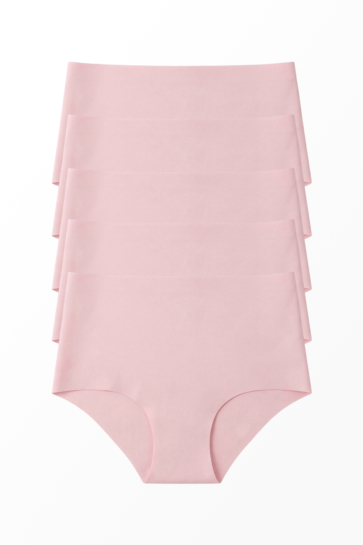 5'li Lazer Kesim Dikişsiz Kadın Külot Seti - Pembe