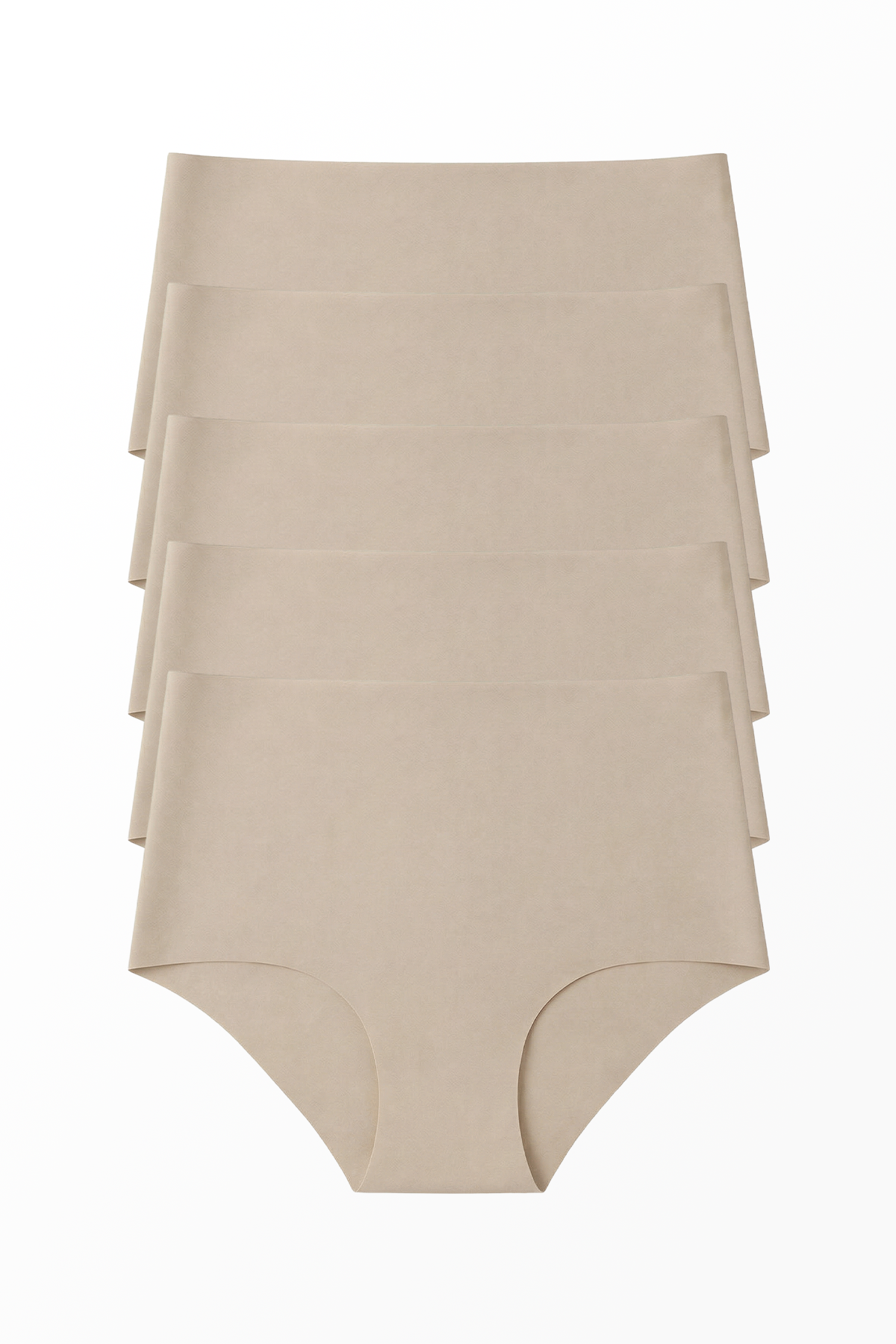 5'li Lazer Kesim Dikişsiz Kadın Külot - Taş